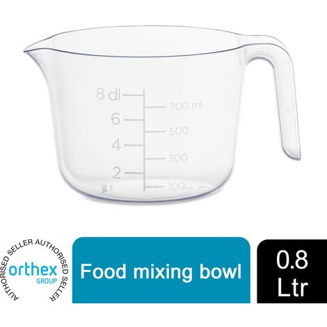 GastroMax Clear Transparent Food Mixing Bowl With An Easy-to-Pour Spout 0.8 L (1/5)
