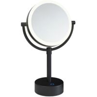 COSMIC Magnifying Mirror X1/X5 Swivel LED light Matt Black Architect Collection
