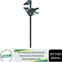 Wolfcraft Pro Max One-Hand Clamp 300mm, Heavy Duty Professional Woodworking Grip