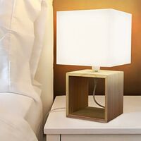 Grundig Sturdy & Durable LED Warm & Soft Light Table Lamp With Wooden Stand, 40W