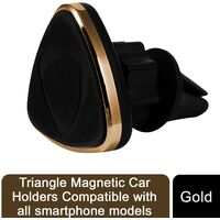 Triangle Magnetic Car Holders Compatible with all smartphone models Gold