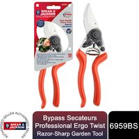 Spear & Jackson Bypass Secateurs, Professional Ergo Twist Razorsharp Garden Tool