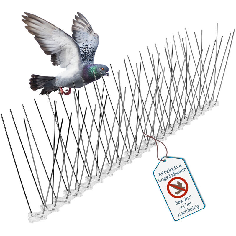 5m Anti-pigeons Pointes Balcon Anti-oiseaux Inox Epouvantail pour