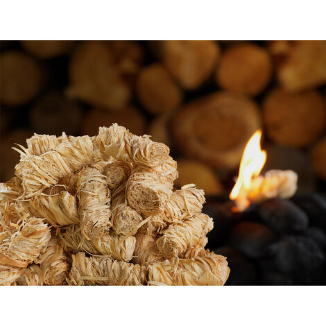 Les produits   Allumage, bois de chauffage, granulés -  Allume-feu laine de bois (x96)