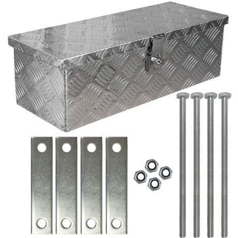 Truck Box Caisse de Transport Remorque Boîte à Outils Chequer Plaque en Alu y compris matériel de montage D025 trucky