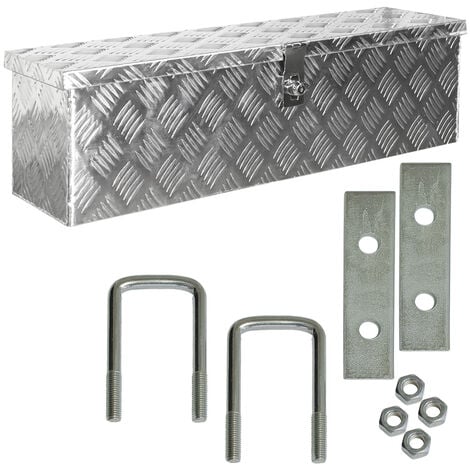 Truck Box Caisse de Transport Remorque Boîte à Outils Chequer Plaque en Alu D035 y compris matériel de montage trucky