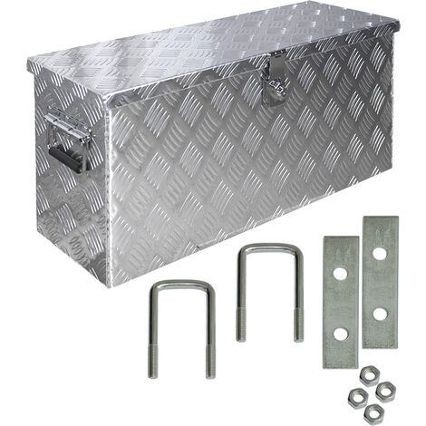 Truck Box Caisse de Transport Remorque Boîte à Outils Chequer Plaque en Alu D055 y compris matériel de montage trucky