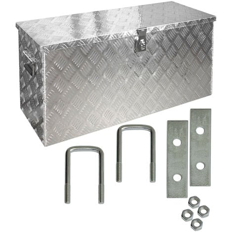 Truck Box Caisse de Transport Remorque Boîte à Outils Chequer Plaque en Alu D120 y compris matériel de montage trucky