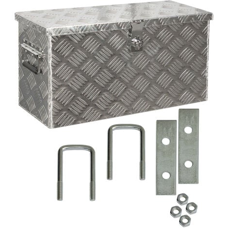 Truck Box Caisse de Transport Remorque Boîte à Outils Chequer Plaque en Alu D040 y compris matériel de montage trucky