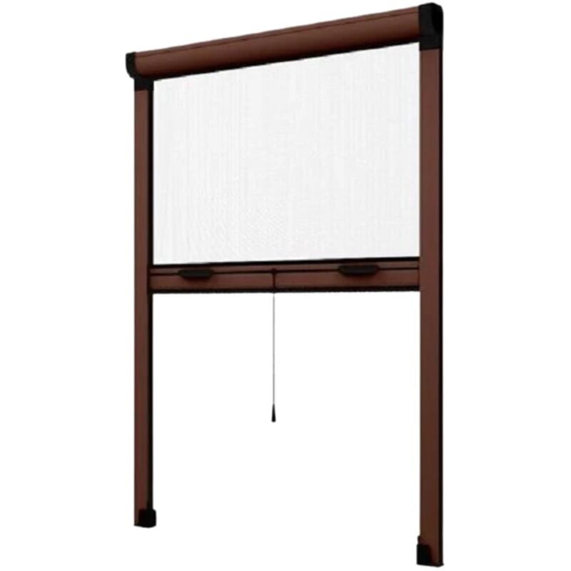 ZANZARIERA A RULLO AVVOLGIBILE RIDUCIBILE CON FRIZIONE FINESTRA KIT ZANZARIERE (100X170 MARRONE)