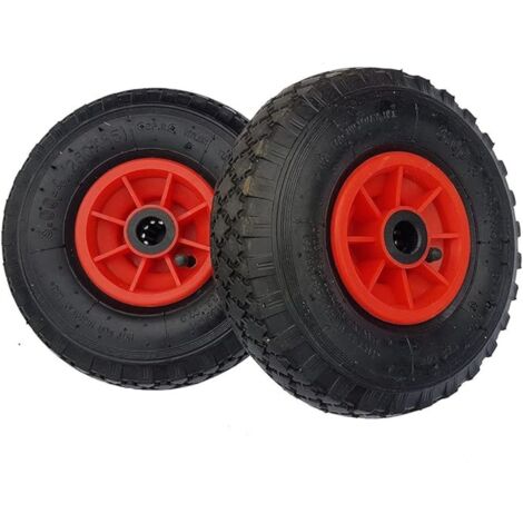 Set 2 Ruote Pneumatiche Per Carrello Gomma 3.00-4 - Foto 6