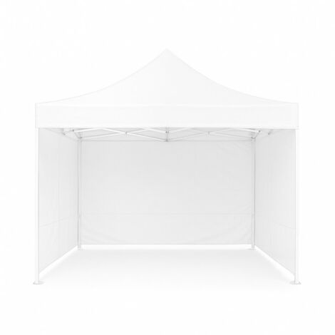Gazebo 3x4,5 completo colore bianco con 3 pareti laterali professionale (1/3)