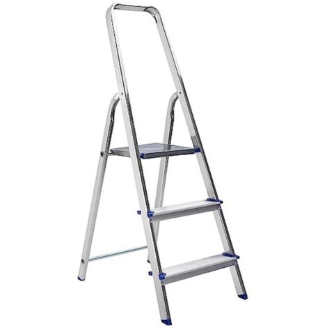 Scala Alluminio 3 Gradini Piuma Portata 100Kg - FRAMAR- Sicura e Leggerissima