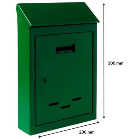 Cassetta Posta Esterno in Acciaio Verniciato vari colori e misure - CILVANI - COLORE: VERDE - MISURA: 300x200x60
