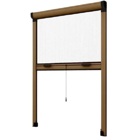 Zanzariera a rullo verticale avvolgibile per finestre porte e balconi - COLORE: BRONZO - MISURA: 120x170