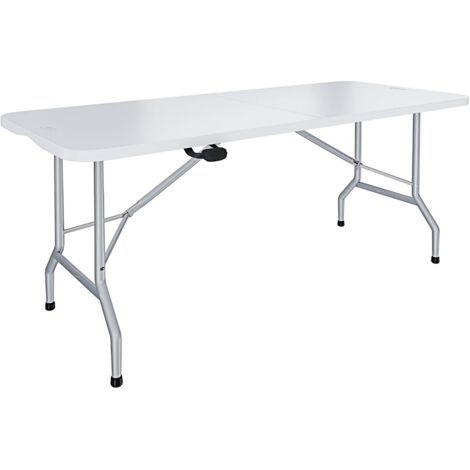 Tavolo Pieghevole in plastica HDPE 122x75 Rettangolare Cilvani