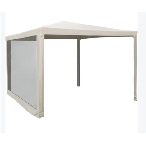 Relaxdays Zanzariera Per Gazebo 3x3 M, 2 Pareti Laterali, Con Cerniere, Nastro A Strappo, 12m XL
