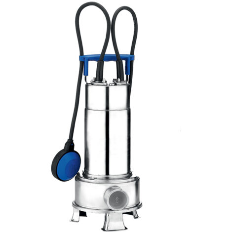 Pompe de relevage eaux chargées 0,55kW – Interrupteur à flotteur – Acier inoxydable AISI 304 – Débit 40-240L/min – Hauteur max 7,8m – Ebara