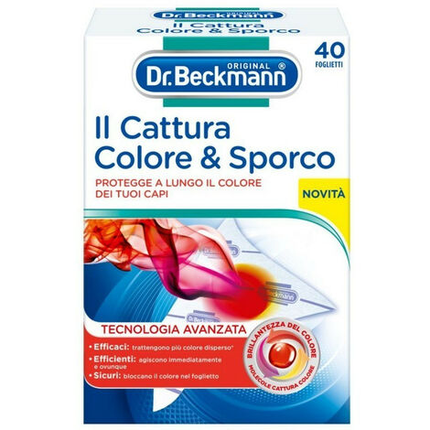 Dr.beckmann il cattura colore & sporco protegge e mantiene brillanti i  tessuti