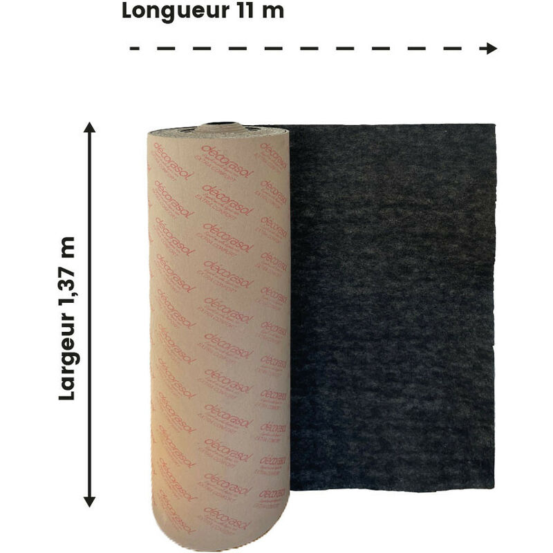 Toile thibaude - Revêtement Protecteur parquet, Moquette, Tapis d'escalier - 600gr/m² - 75cm - Isolant Phonique et Thermique - extérieur ou intérieur - Vendu au mètre Toile thibaude - Revêtement Protecteur parquet, Moquette, Tapis d'escalier - 600gr/m² - 75cm - Isolant Phonique et Thermique - extérieur ou intérieur - Vendu au mètre
