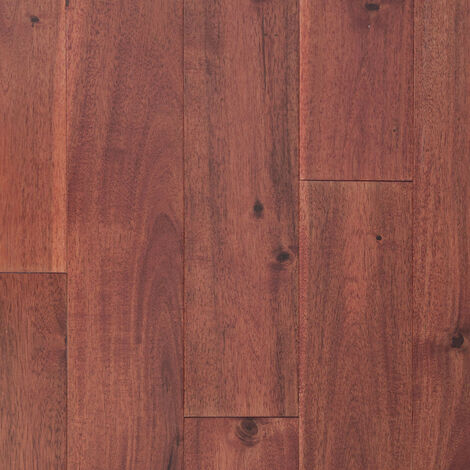 Naturasol – Parquet massif acacia rouge verni 120mm – Résistant à l'humidité – Pour trafic élevé – Pose collée – 2.16 m² par colis - Rouge-Verni-12