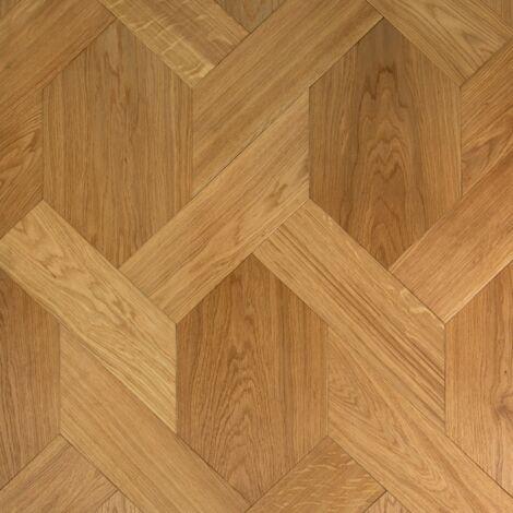 Parquet contrecollé chêne hexagon 15mm – Largeur 112mm – Finition vernie naturelle – Pose collée pour usage professionnel