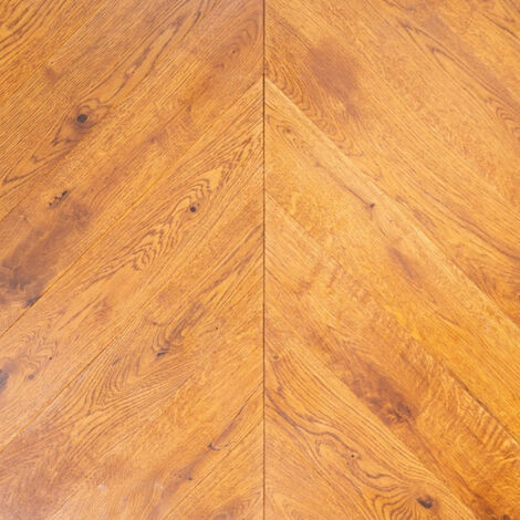 Parquet Massif chêne - Point de Hongrie - Doré Classique- Verni - larg. 11 cm