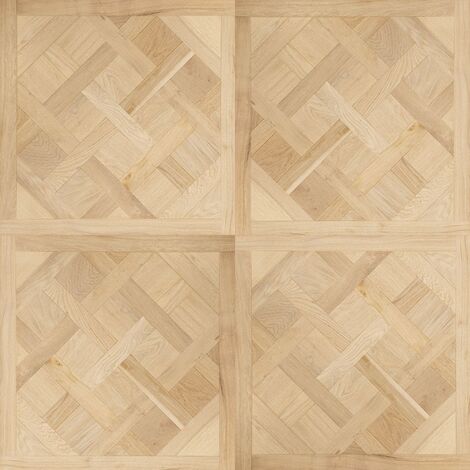 Naturasol – Dalle de parquet Versailles chêne brut 100x100 cm – Finition à huiler ou vernir – Épaisseur 15 mm – Chanfreins sur 4 côtés