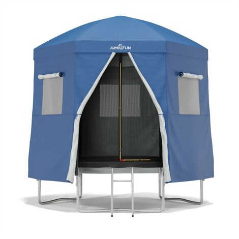 Toldo Para Trampolín 305 Cm - Parasol Plegable, Malla Resistente, Sombra Para Cama Elástica De 8 Barras, Jardín O Terraza
