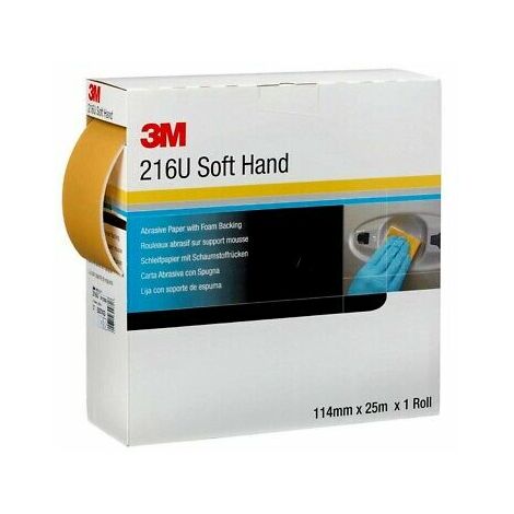 3M 50331 ROTOLO ABRASIVO CON SPUGNA SOFT PRETAGLIATO P 180