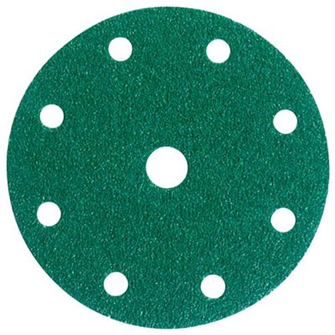 Dischi abrasivi velcrati MENZER per levigatrici rotorbitali, G24–120, Ø 125  mm / 9 fori / Corindone zirconio