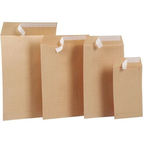 Pochette d'envoi en papier Kraft 330 x 260 mm brun - paquet 250
