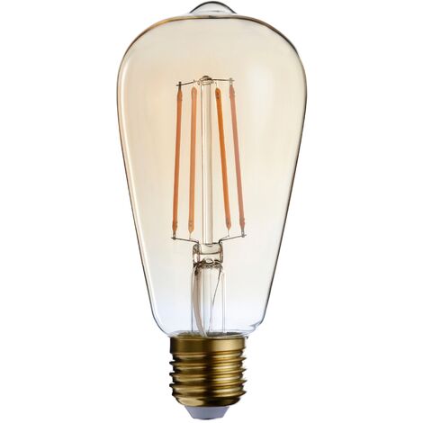Pack 10X Ampoule Edison Filament LED Ambre Smart Smart ST64 E27 CCT+DIM 7W 600lm WIFI Compatible avec Alexa et Google Home