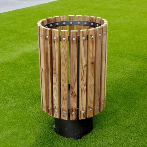 Papelera Madera Moncayo 75x40x40 cm Novedad 2023
