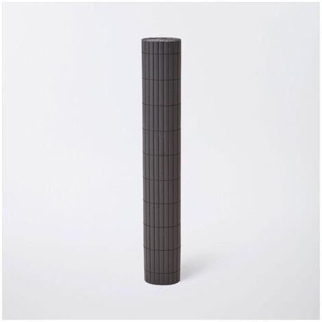 IBEROGARDEN CAÑIZO DE PVC  ANTRACITA DOBLE CARA 1600 GRAMOS  2X3 METROS  Valla de decoración exterior para jardín y terraza