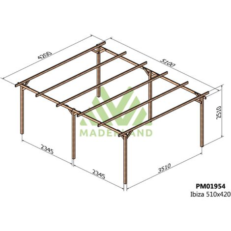 Cochera de Madera Ibiza (Maderland) - 510 x 420 cm