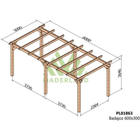 Cochera de Madera Badajoz (Maderland) - 600 x 300 cm