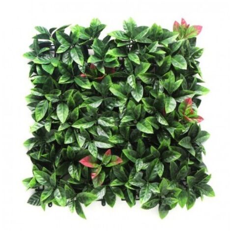 BONERVA MAL1209 PHOTINIA Jardín Vertical Artificial Rojo Pack 4 Piezas 50x50 cm - ref: MAL1209