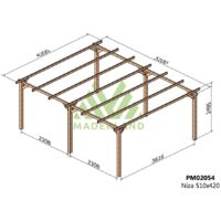 Cochera de Madera Niza (Maderland) - 510 x 420 cm
