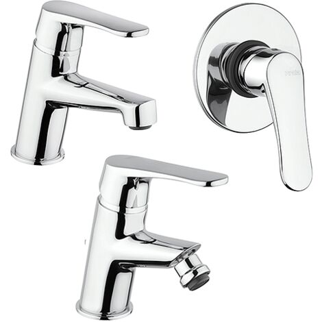 Miscelatore Lavabo SK075HCR Cromato Con Scarico Automatico - Completo Di Flessibili, Aeratore M24 - Foto 5