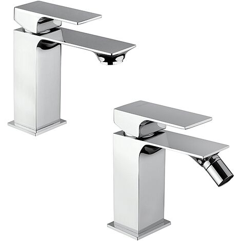 Rubinetto Miscelatore Monocomando Lavabo Alto con Scarico in Acciaio Inox Satinato Nilo | Leroy