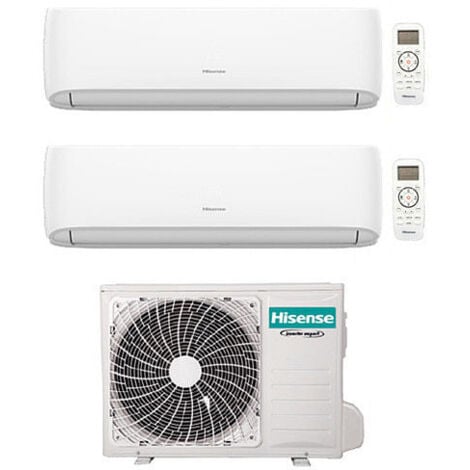 Climatizzatore Condizionatore Hisense Hi Comfort Wifi R32 Dual Split Inverter 9000 + 12000 BTU con U.E. 2AMW42U4RGC Classe A++/A+