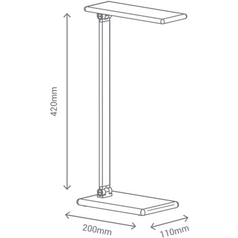 Lampade da scrivania a LED 8W Regolabile Spazio con finitura grigia