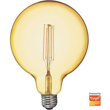 Pack da 10X lampadine a filamento LED globo ambra Smart intelligenti G125  E27 CCT+DIM