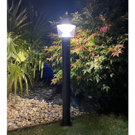 Borne solaire LED DUBLIN - 6W Lumihome® noir - hauteur-94cm
