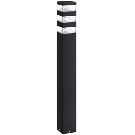 Borne pyramide noire LED 80 cm - 1500 lumens - Blanc neutre 4000K