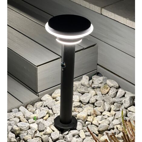 Borne Led solaire GENOVA noire - Détecteur de mouvements - 3