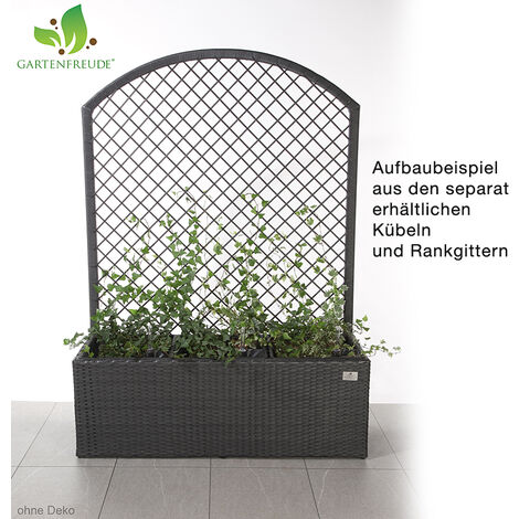 36 102 cm, Bewässerungssystem, 36 Pflanzkübel x Außen, Innen Gartenfreude und x anthrazit für Polyrattan