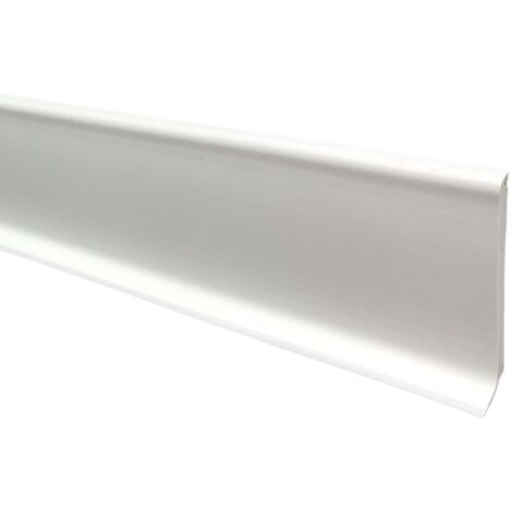 Plinthe souple adhésive en PVC, Colle sèche haute qualité, différents Coloris, Blanc, Gris, Dimensions au choix, MadeInNature - Blanc - 12 ML.