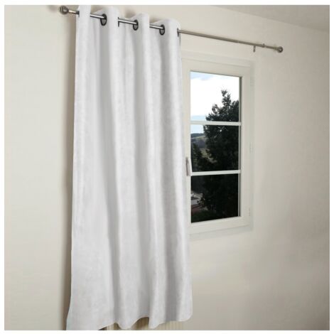 OTTAWA - Rideau thermique occultant jacquard 140x180 cm Coloris - Blanc (1/4)
